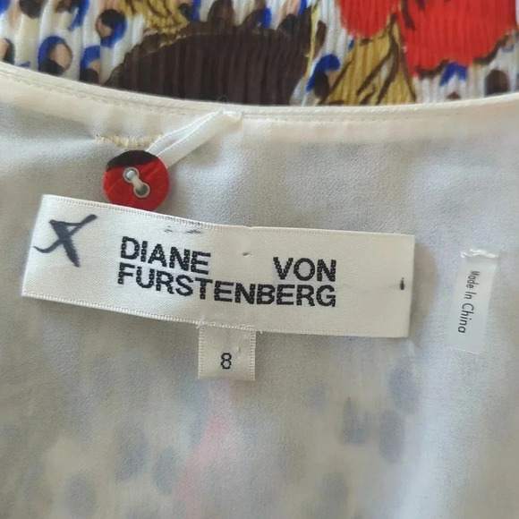 Diane Von Furstenberg Kacie Floral Leopard Dress - Picture 8 of 10